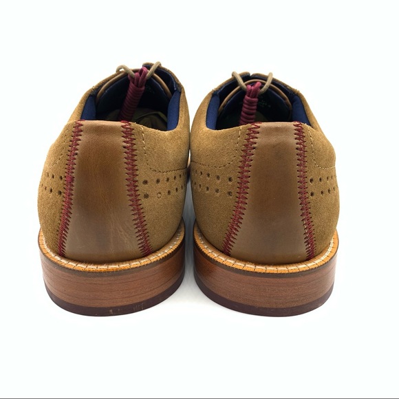 Ted Baker Douglass Suede Derby Oxford Lace Up Shoes US10 EU 43 Taupe Brown main image 6